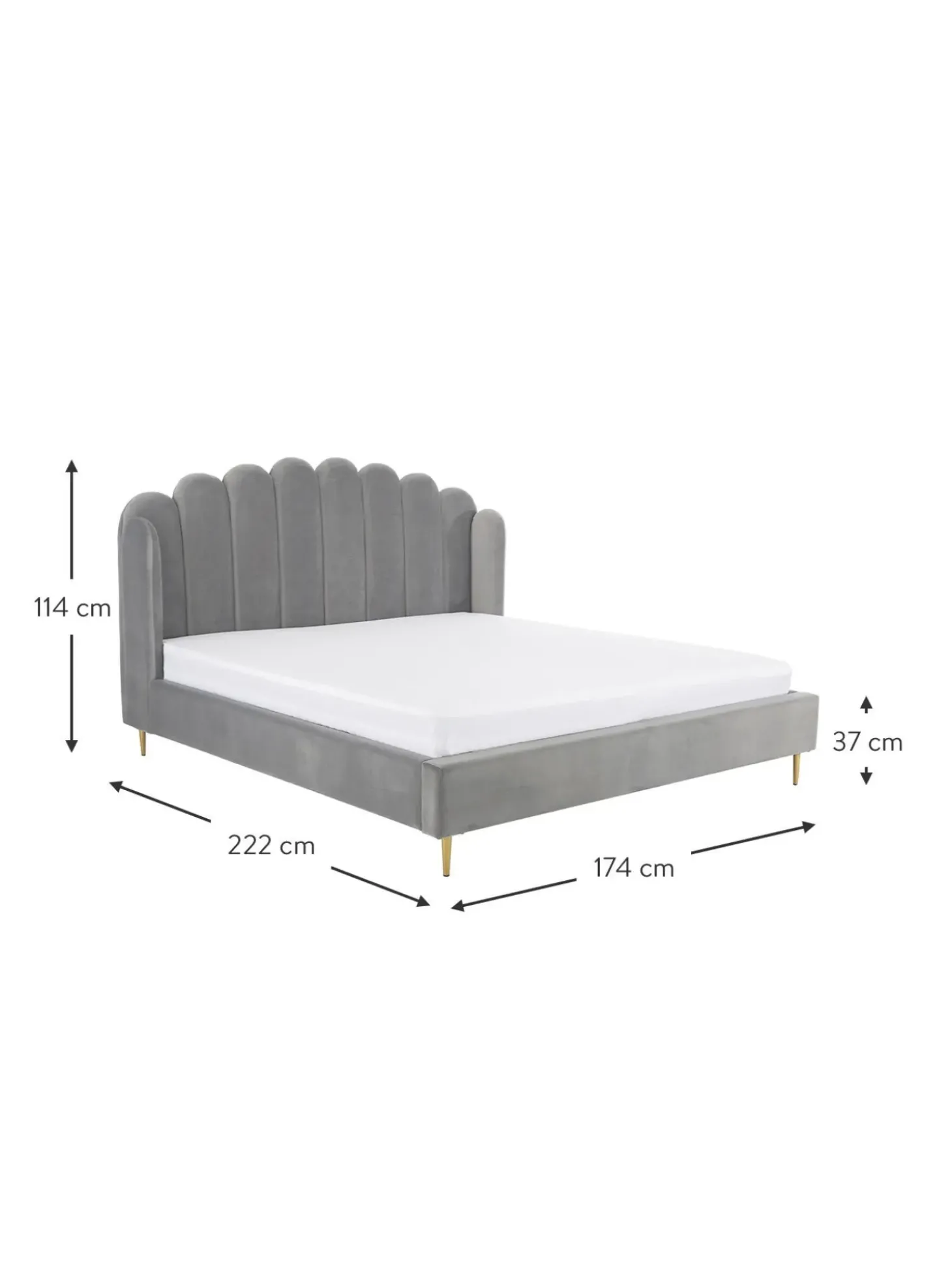 Cama Tapizada En Terciopelo Glamour