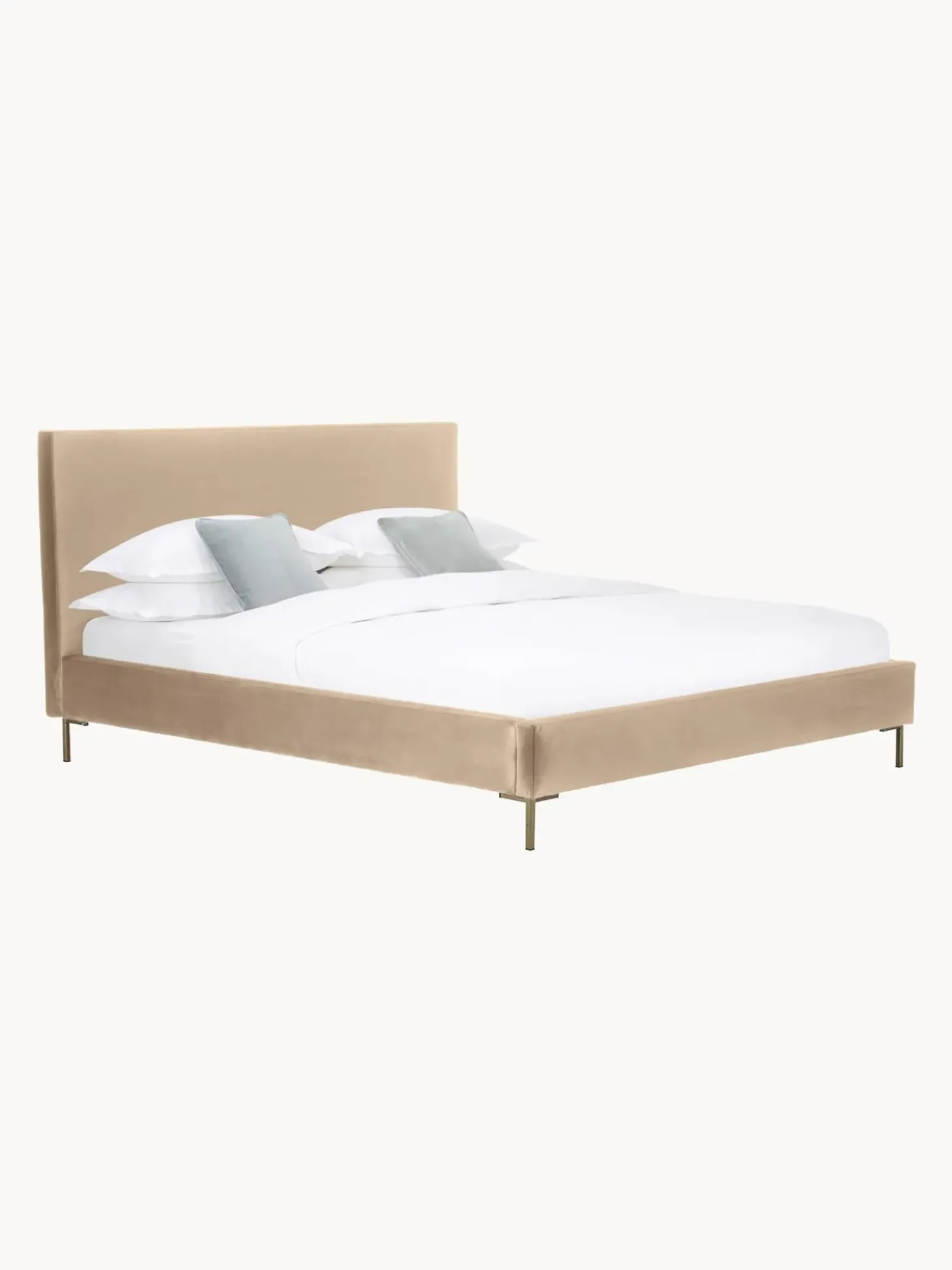 Cama Tapizada En Terciopelo Peace