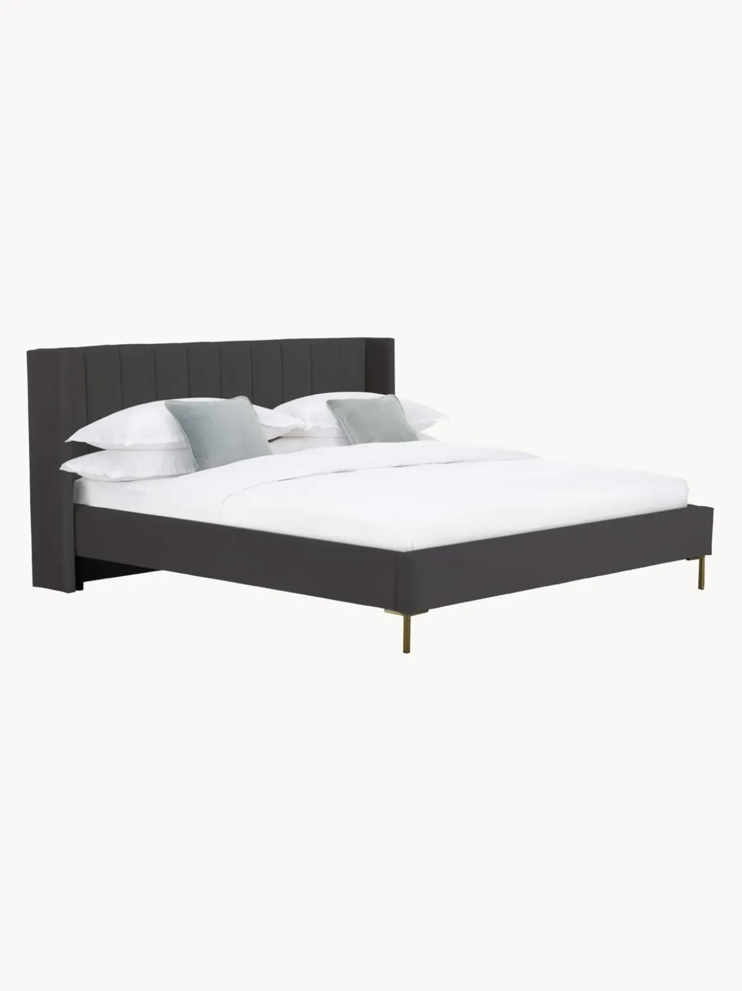 Cama Tapizada En Terciopelo Dusk