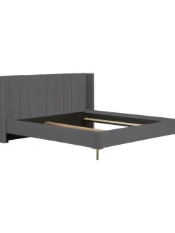 Cama Tapizada En Terciopelo Dusk