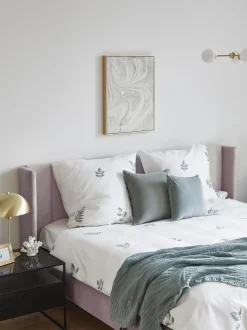 Cama Tapizada En Terciopelo Dusk