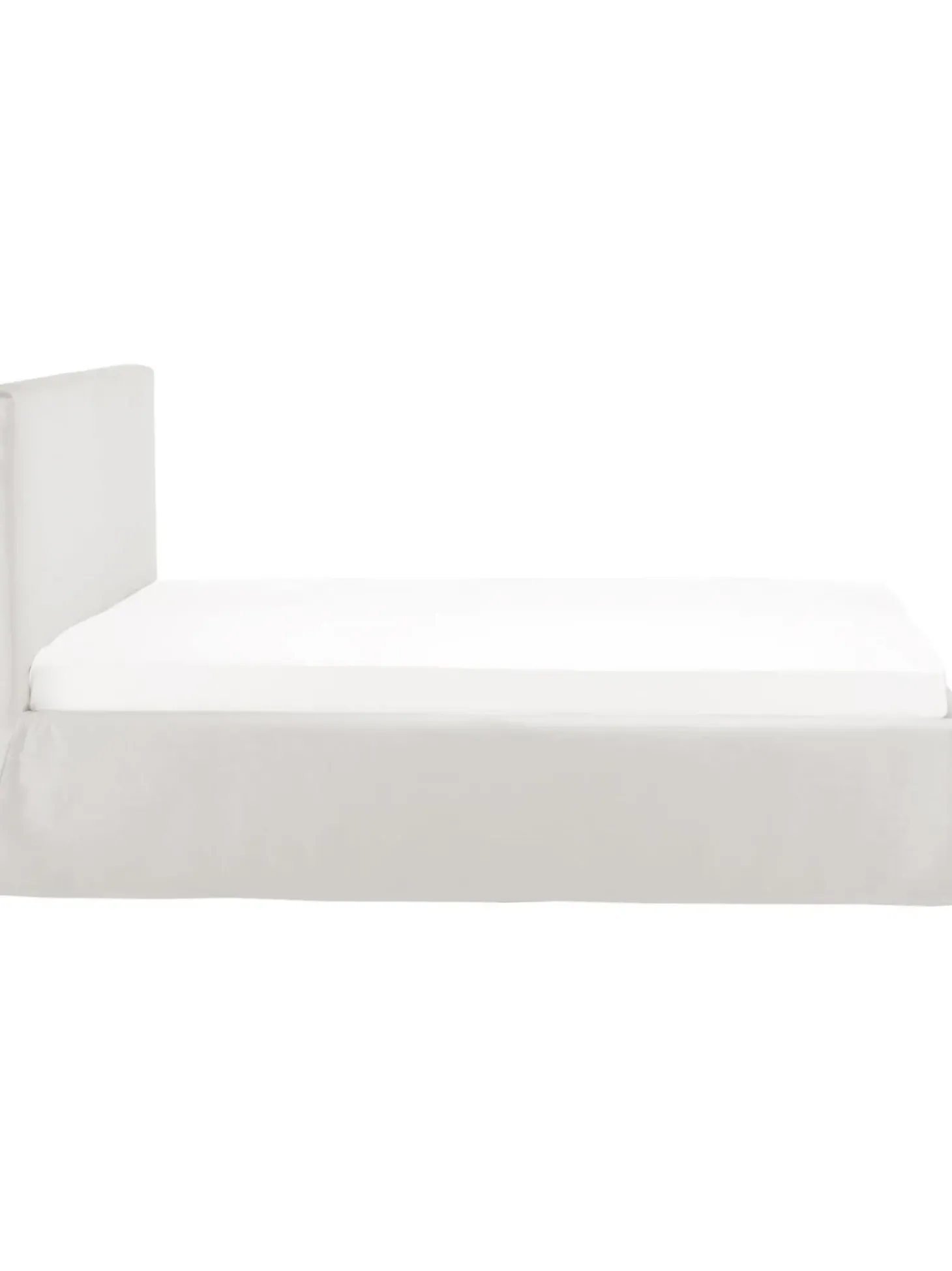 Cama Tapizada Feather, Con Espacio De Almacenamiento