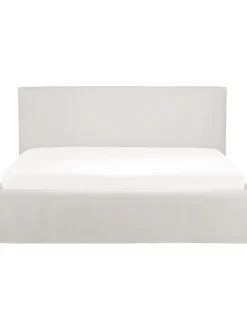 Cama Tapizada Feather, Con Espacio De Almacenamiento