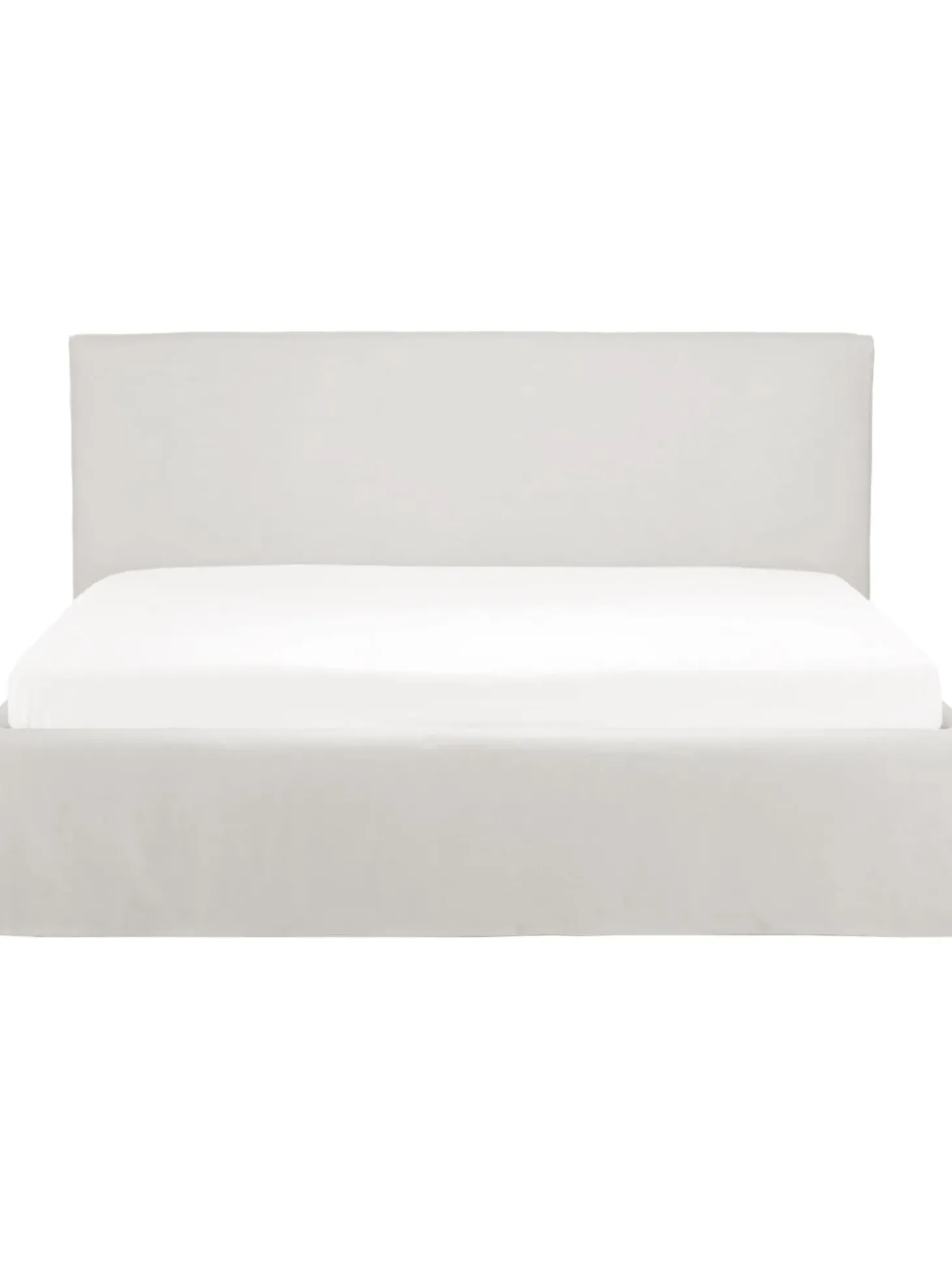 Cama Tapizada Feather, Con Espacio De Almacenamiento