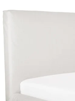 Cama Tapizada Feather, Con Espacio De Almacenamiento