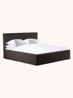 Cama Tapizada Feather, Con Espacio De Almacenamiento