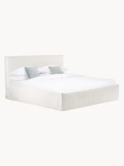 Cama Tapizada Feather, Con Espacio De Almacenamiento