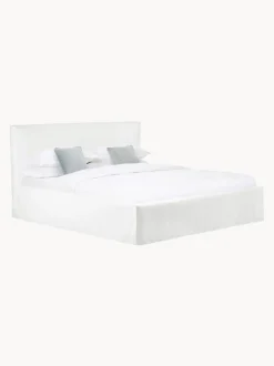 Cama Tapizada Feather, Con Espacio De Almacenamiento