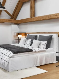 Cama Tapizada Feather, Con Espacio De Almacenamiento