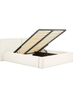 Cama Tapizada Lennon, Con Espacio De Almacenamiento