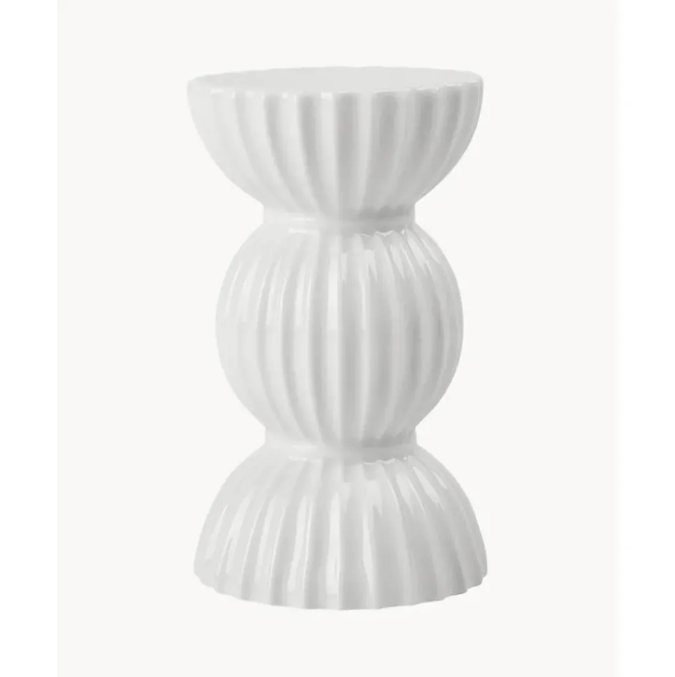 Candelabro De Porcelana Con Relieves Tura