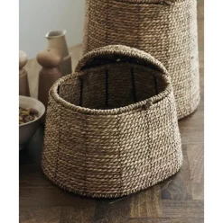 Cesta Con Tapadera De Algas Rama