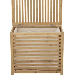 Cesta De Lavanderia De Bambu Con Bolsa De Tela Aden