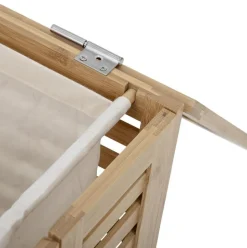 Cesta De Lavanderia De Bambu Con Bolsa De Tela Aden