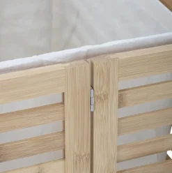 Cesta De Lavanderia De Bambu Con Bolsa De Tela Aden