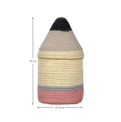 Cesta Infantil Artesanal Pencil, O 13 X 30 Cm