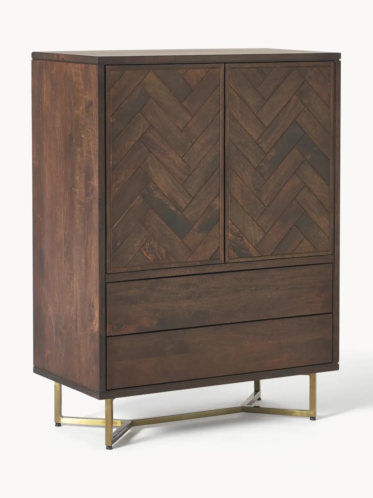 Chiffonnier Con Cajones Y Puertas De Madera De Mango Maciza Luca