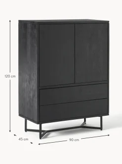 Chiffonnier Con Cajones Y Puertas De Madera De Mango Maciza Luca