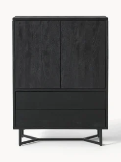 Chiffonnier Con Cajones Y Puertas De Madera De Mango Maciza Luca