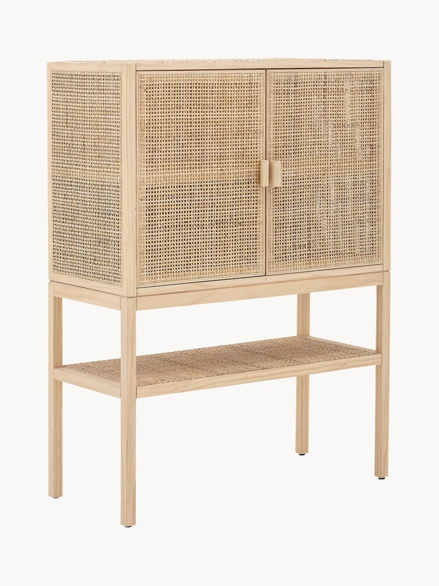 Chiffonnier De Madera Y Ratan Sanna