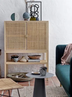 Chiffonnier De Madera Y Ratan Sanna