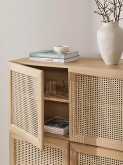 Chiffonnier De Roble Con Tejido Vienes Jolie