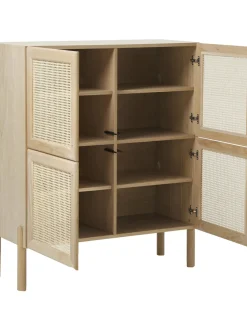 Chiffonnier De Roble Con Tejido Vienes Jolie