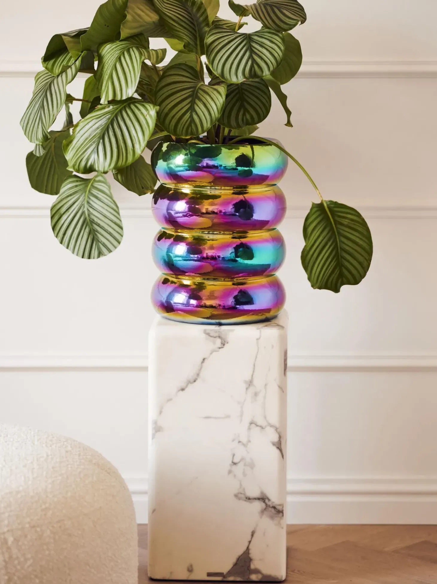 Columna Decorativa En Aspecto Marmol Look