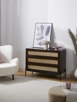 Comoda Cajonera Con Tejido Vienes Vienna