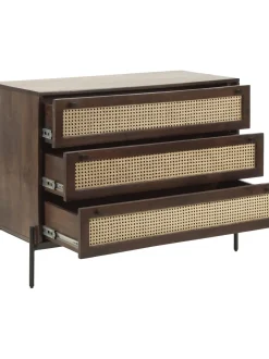 Comoda Cajonera Con Tejido Vienes Vienna