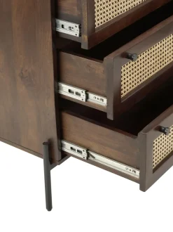 Comoda Cajonera Con Tejido Vienes Vienna