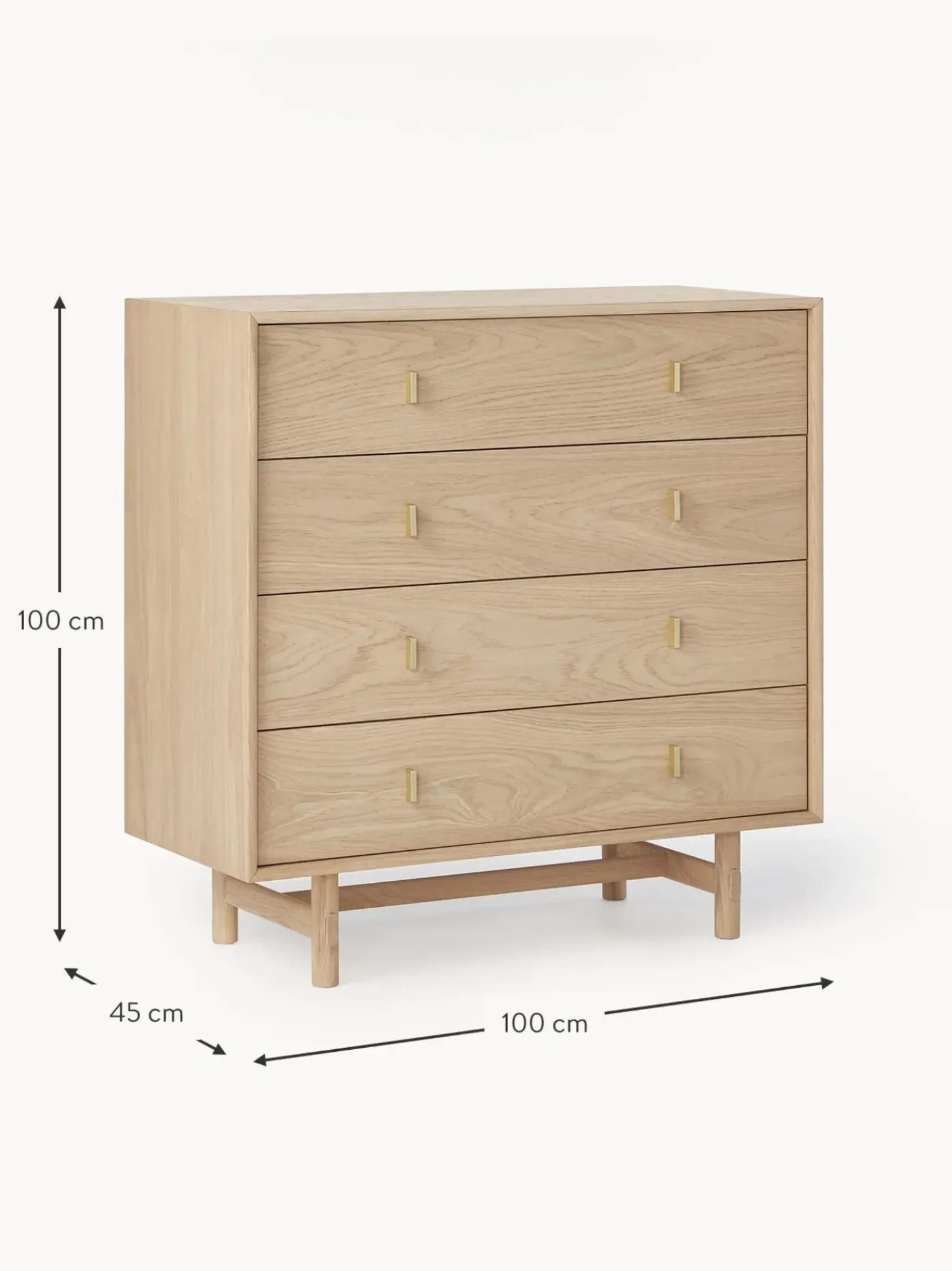 Comoda Con Cajones De Roble Diana