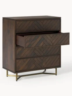 Comoda De Madera De Mango Con Cajones Luca