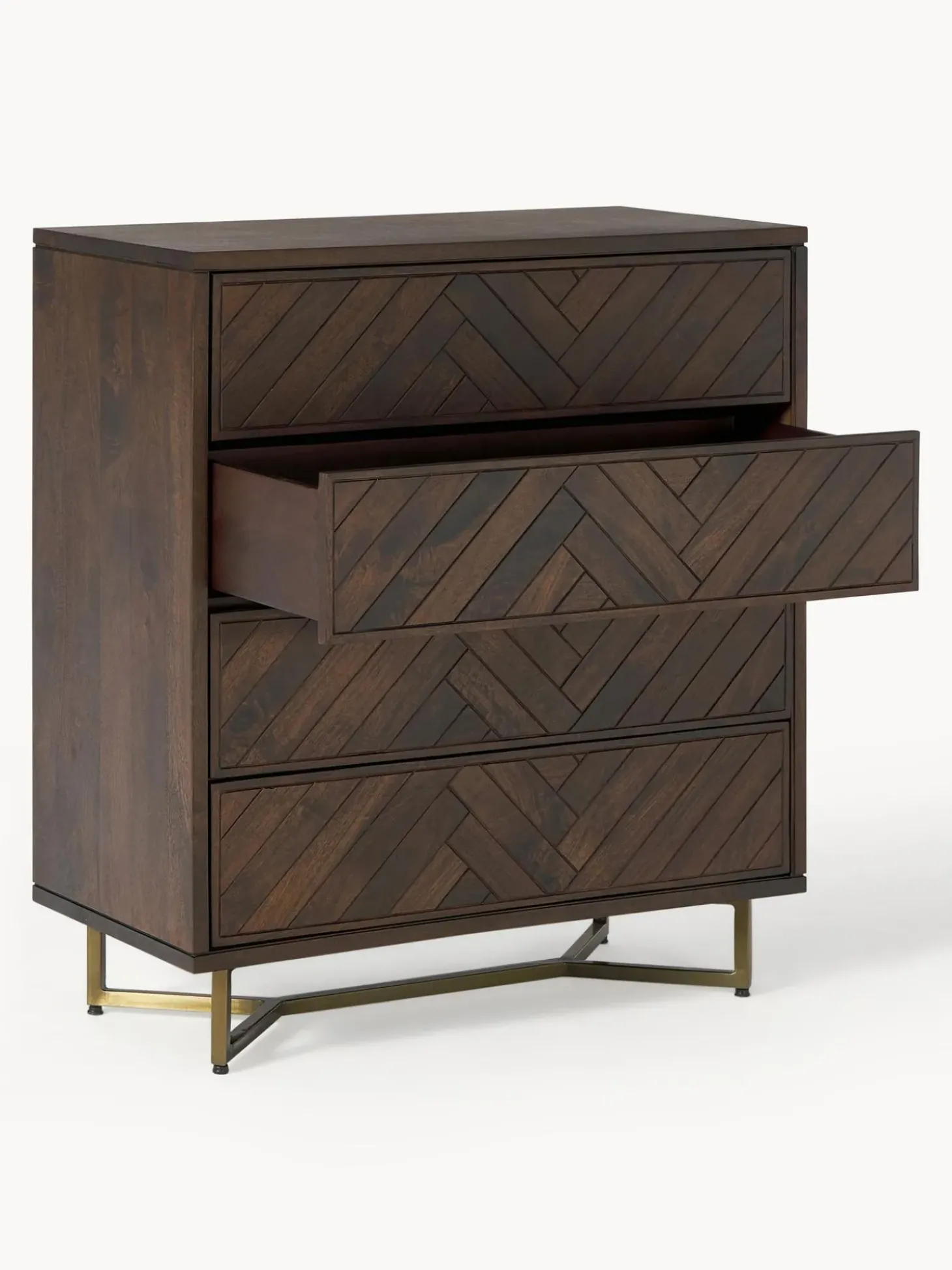 Comoda De Madera De Mango Con Cajones Luca