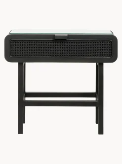 Consola De Madera De Teca Y Ratan Merge