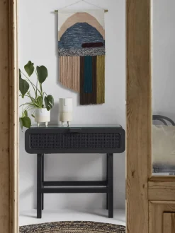 Consola De Madera De Teca Y Ratan Merge