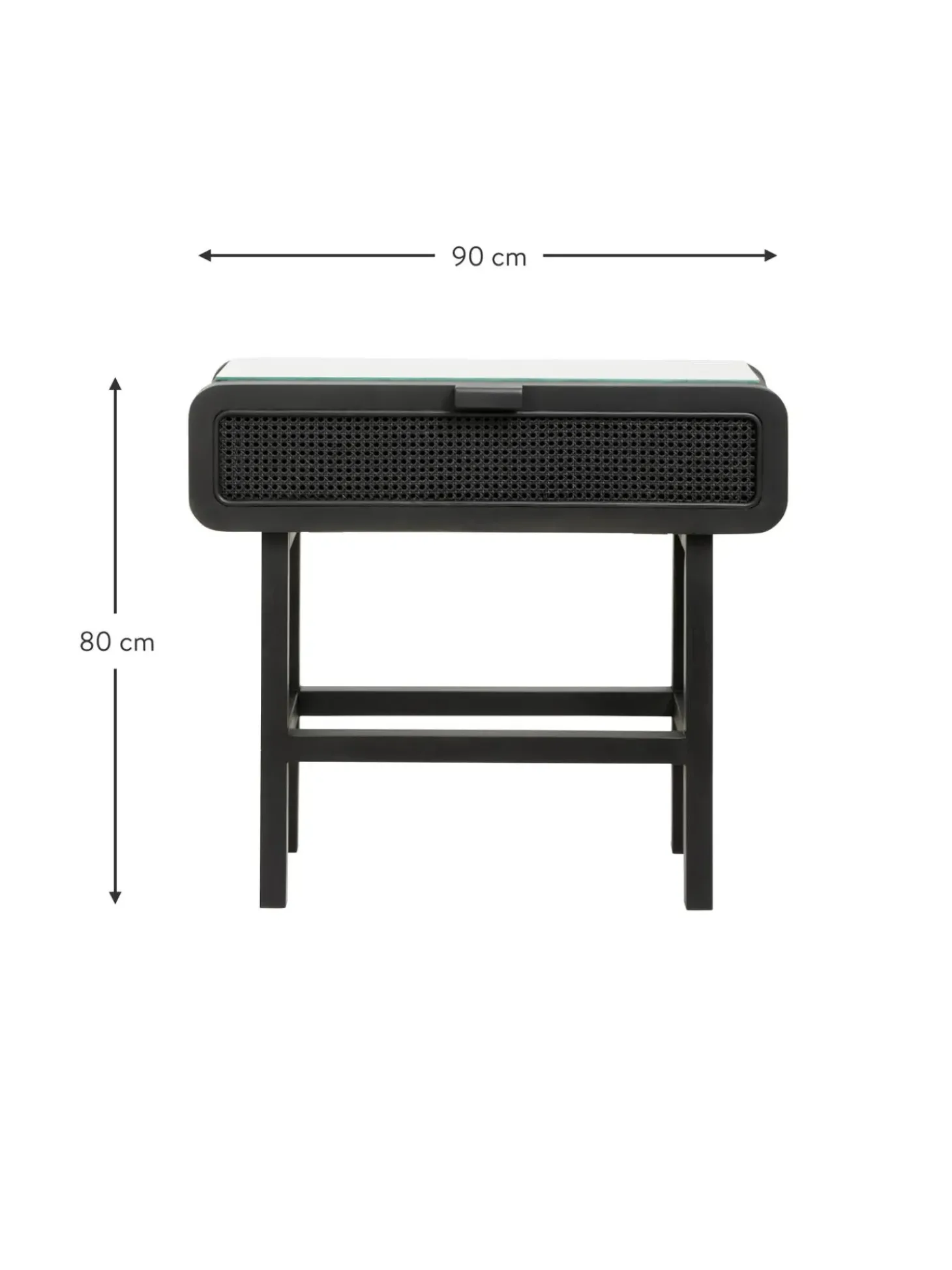 Consola De Madera De Teca Y Ratan Merge