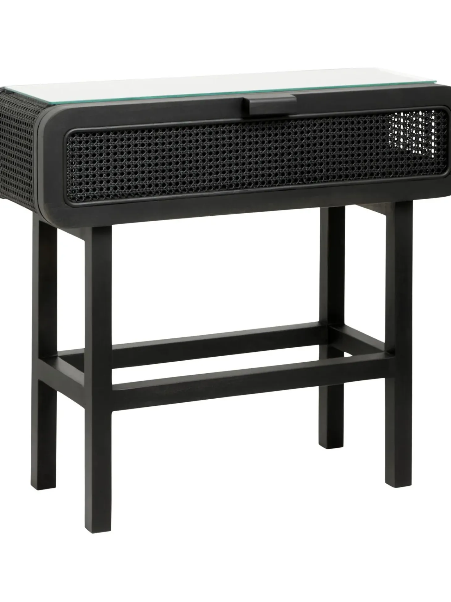 Consola De Madera De Teca Y Ratan Merge