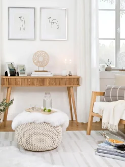 Consola De Recibidor De Madera Barbier