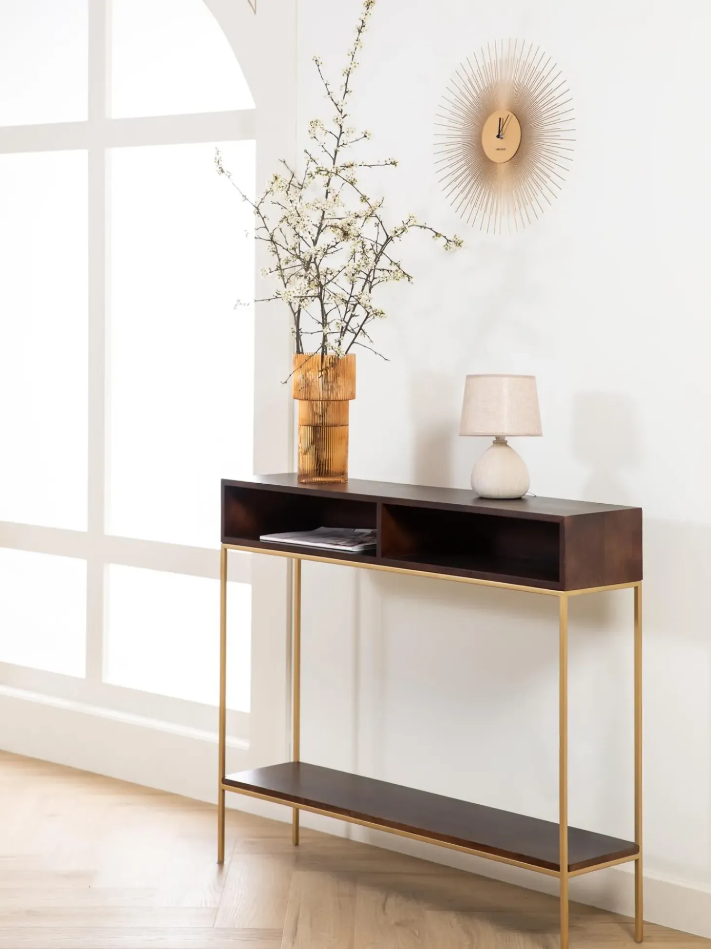 Consola De Recibidor De Madera Maciza Lyle