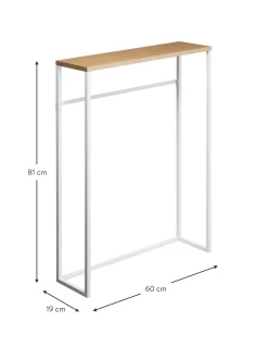 Consola Estrecha De Metal Con Ganchos Tower