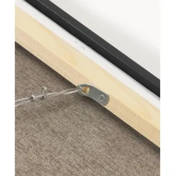 Cuadro En Lienzo Pintado A Mano Simple Living, Marco De Madera