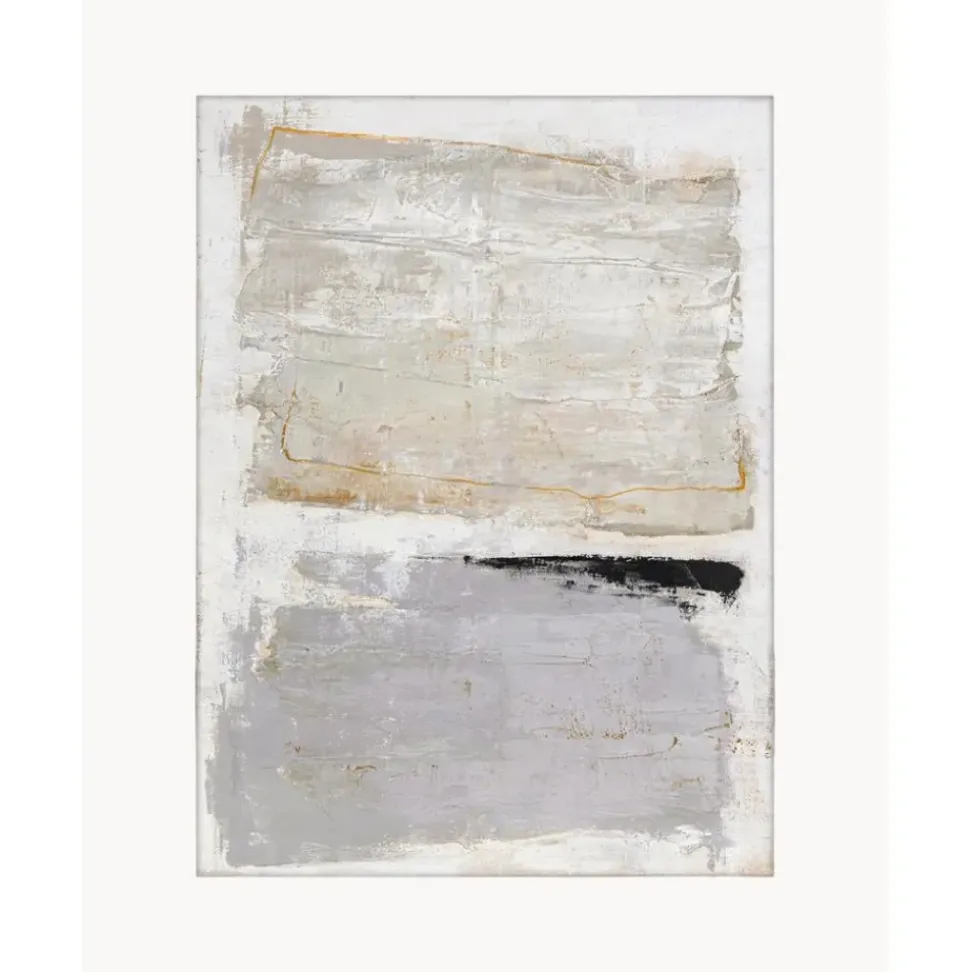 Cuadro En Lienzo Pintado A Mano Scenario, Marco De Madera