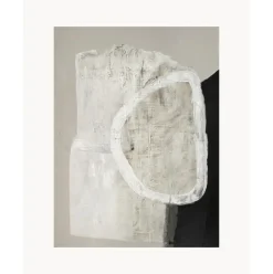 Cuadro En Lienzo Pintado A Mano White Stone