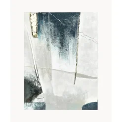 Cuadro En Lienzo Pintado A Mano Golden Blue I