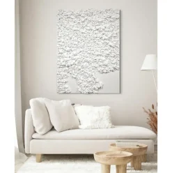 Cuadro En Lienzo Pintado A Mano En 3D Organic