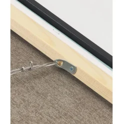 Cuadro En Lienzo Pintado A Mano Simple Living, Marco De Madera