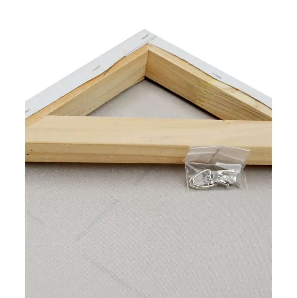 Cuadro En Lienzo Pintado A Mano Golden Blue Ii