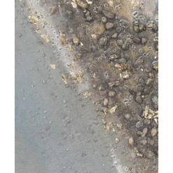 Cuadro En Lienzo Pintado A Mano Con Marco De Madera Abstract Horizon