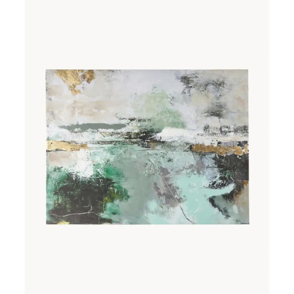 Cuadro En Lienzo Pintado A Mano Hillside